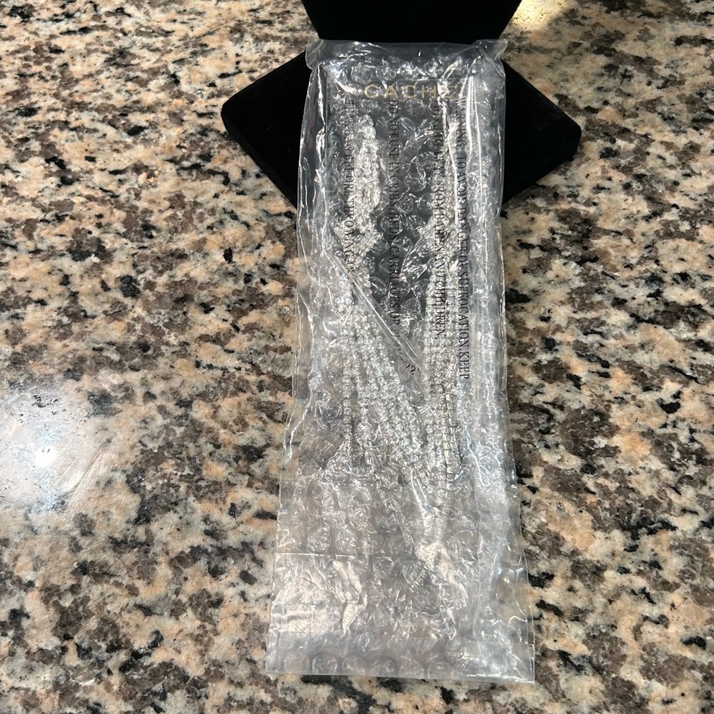 NWT Cache Women’s Long Dangle Crystal Glam Dress Tiered Waterfall Earrings $48! - Picture 7 of 7